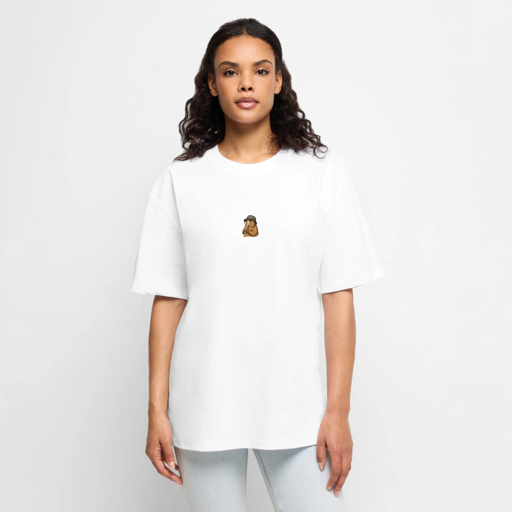 STB x Mankei Backprint - Unisex Oversized Bio T-Shirt - Weiß