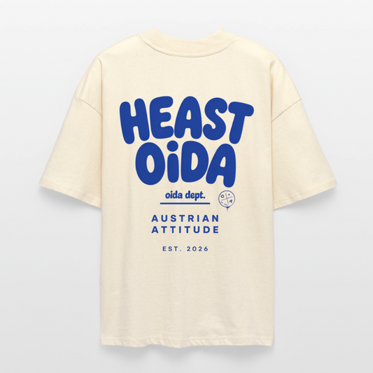 HEAST OIDA - OVERSIZED MEN's BIO TEE - Natur