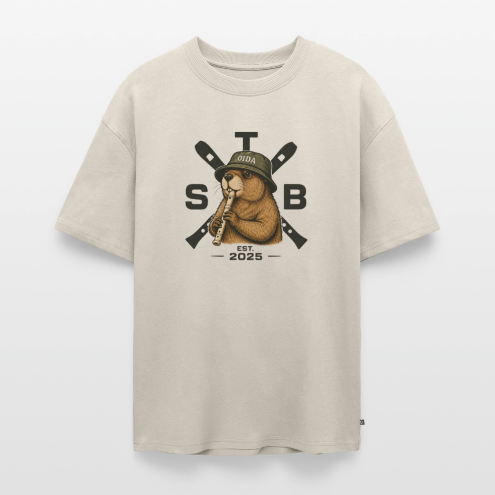 STB x Mankei - Unisex Oversized Bio T-Shirt - Beige