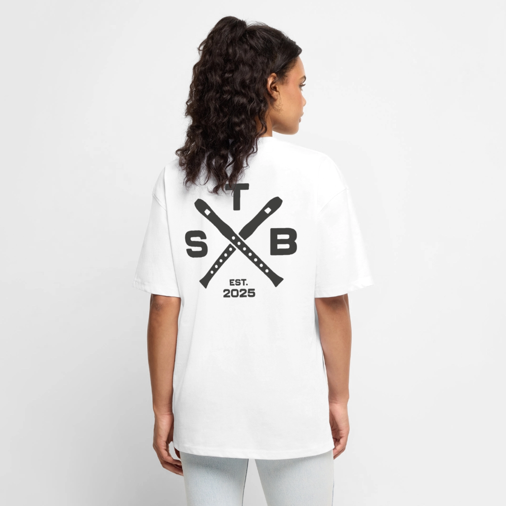 STB x Mankei Backprint - Unisex Oversized Bio T-Shirt - Weiß