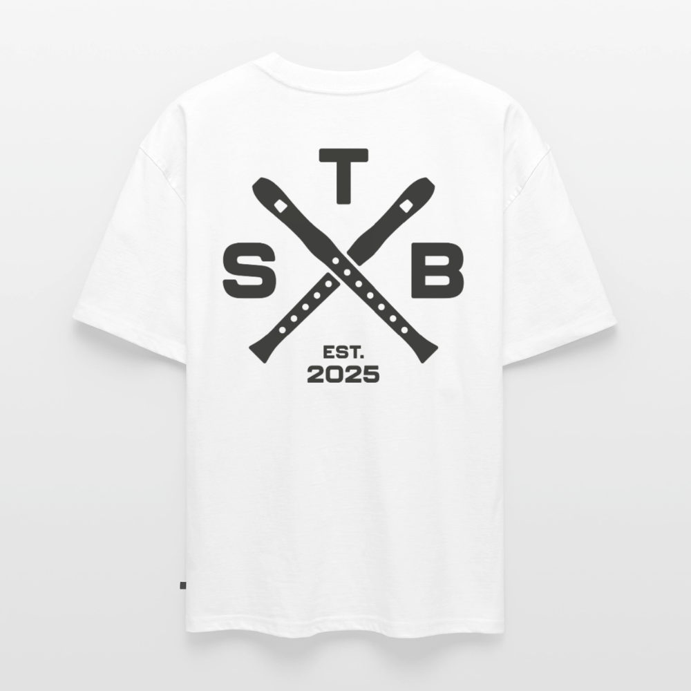 STB x Mankei Backprint - Unisex Oversized Bio T-Shirt - Weiß