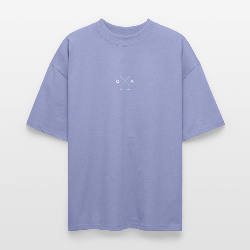 LAUSBUA - OVERSIZED MEN's BIO TEE - Violett