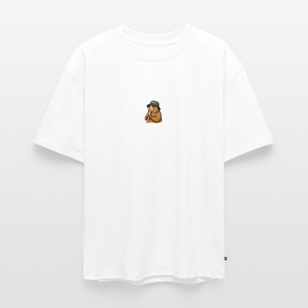 STB x Mankei Backprint - Unisex Oversized Bio T-Shirt - Weiß