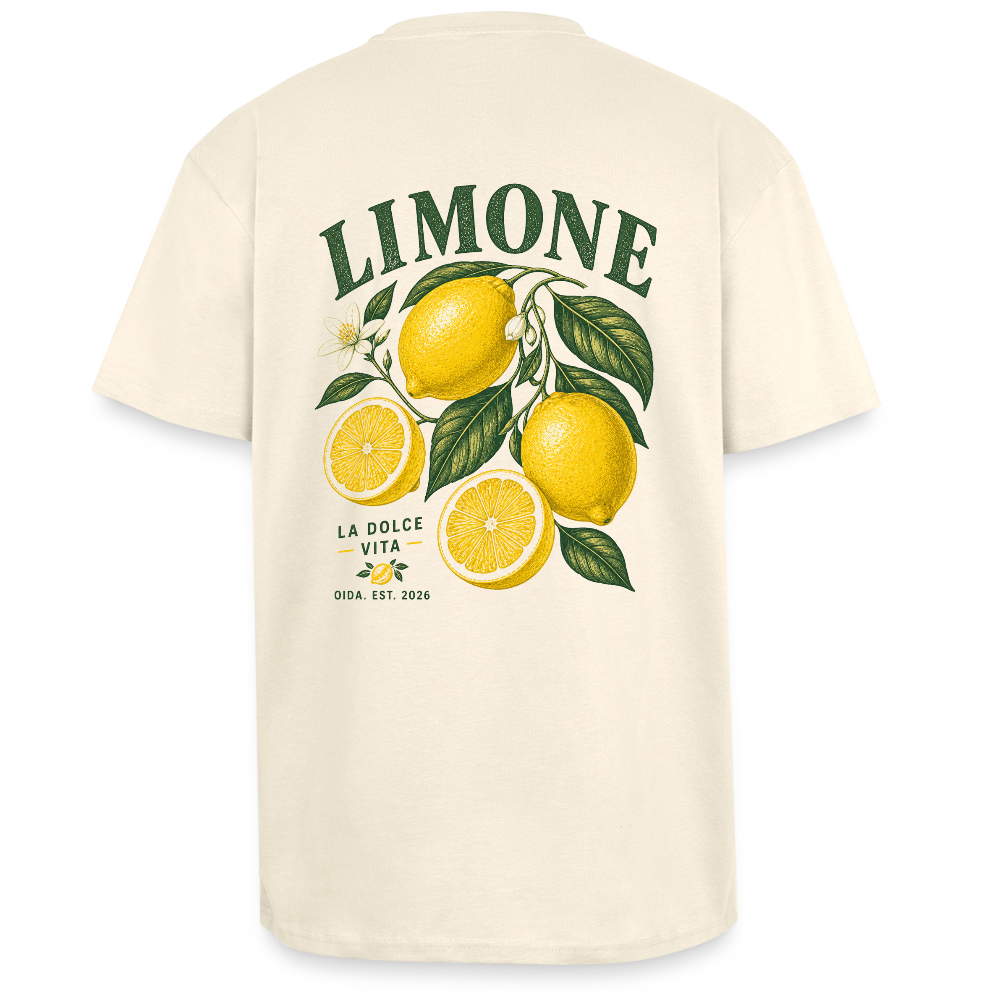 Lemon - Oversized  T-Shirt - Creme
