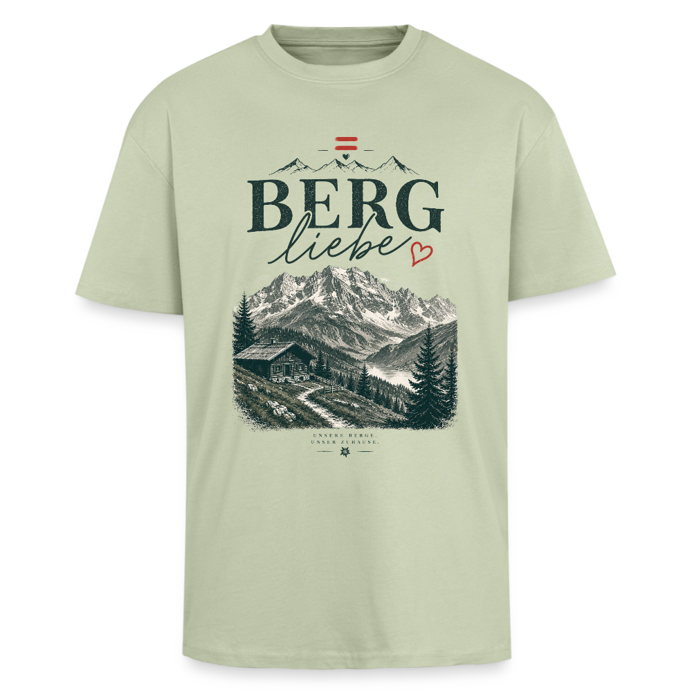 Bergliebe - Oversized T-Shirt - Leichtes Salbeigrün 