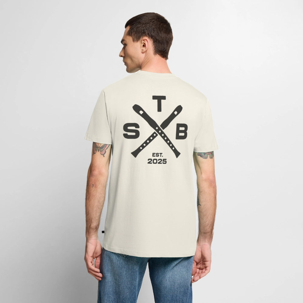 STB x Mankei Backprint - Männer Premium T-Shirt - Naturweiß