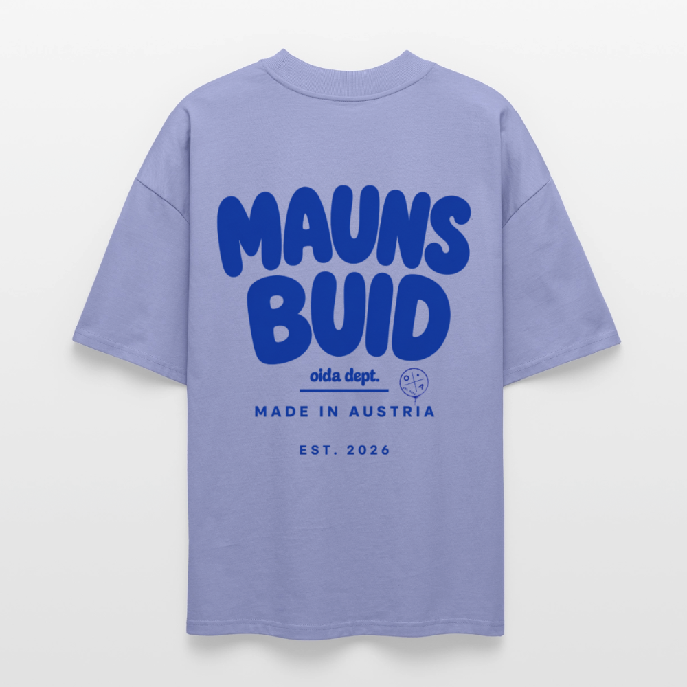 Maunsbuid -  Oversized Männer Bio T-Shirt - Violett