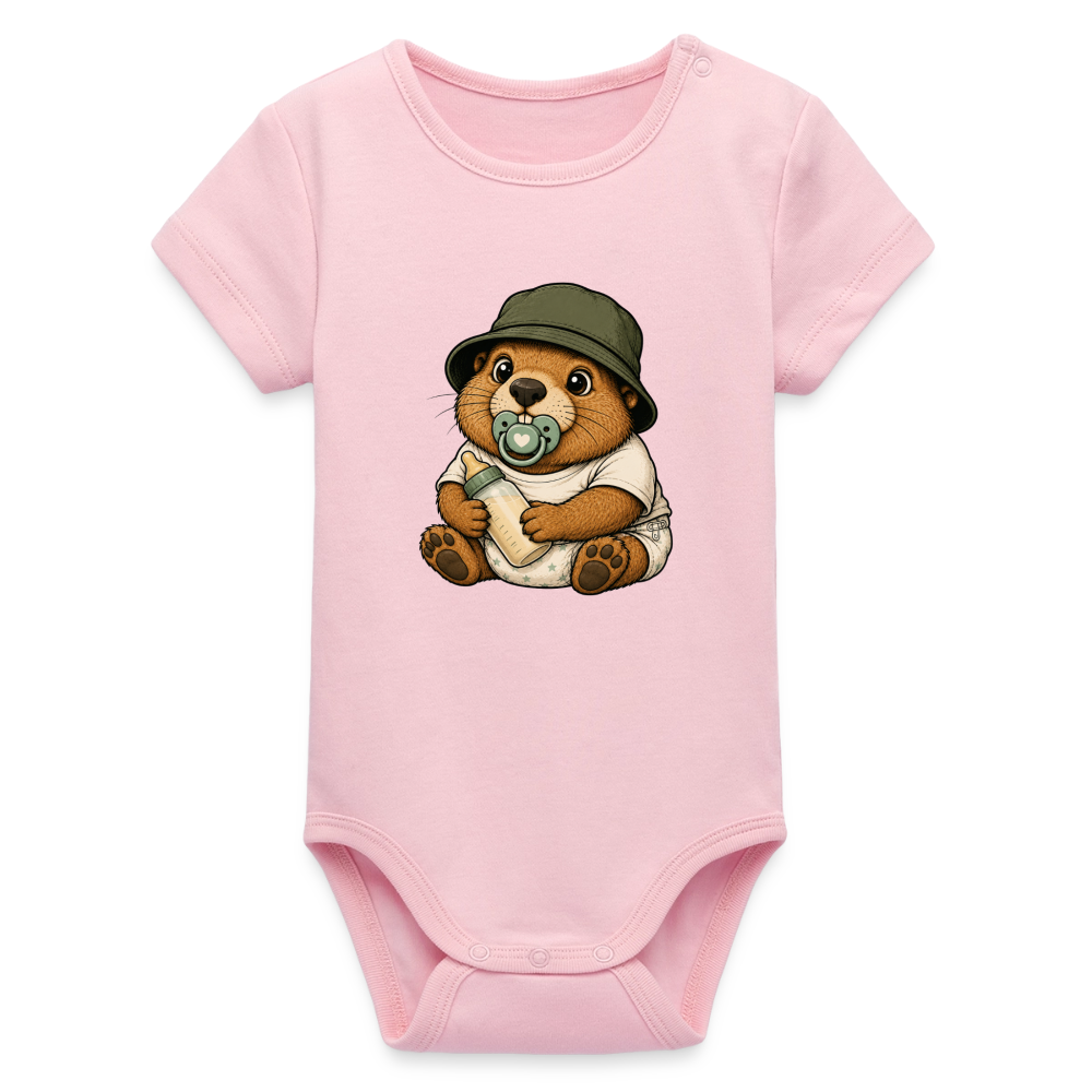 Mankei - Organic Kurzarm-Babybody - Hellrosa