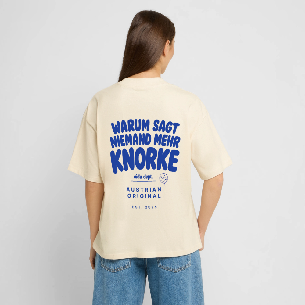 Knorke? - Oversized Frauen Bio T-Shirt - Natur