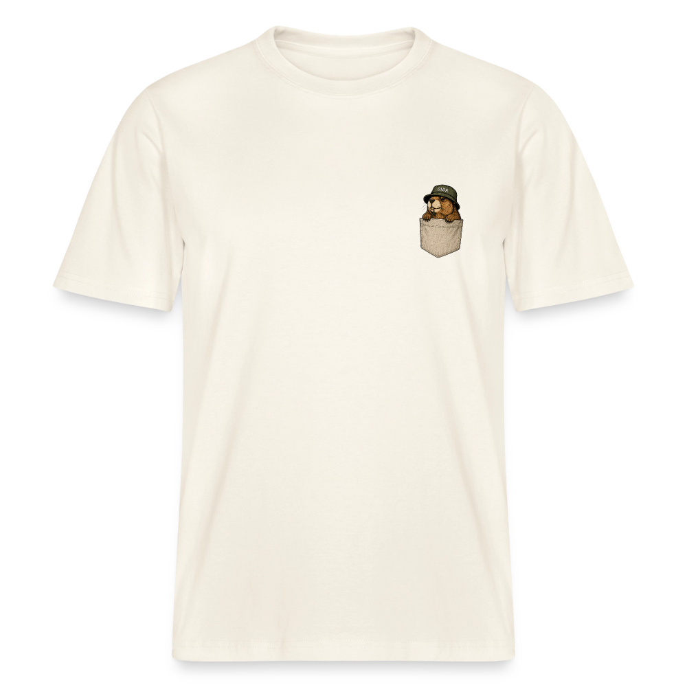 Brusttasche - RELAXED FIT  T-Shirt - Naturweiß 