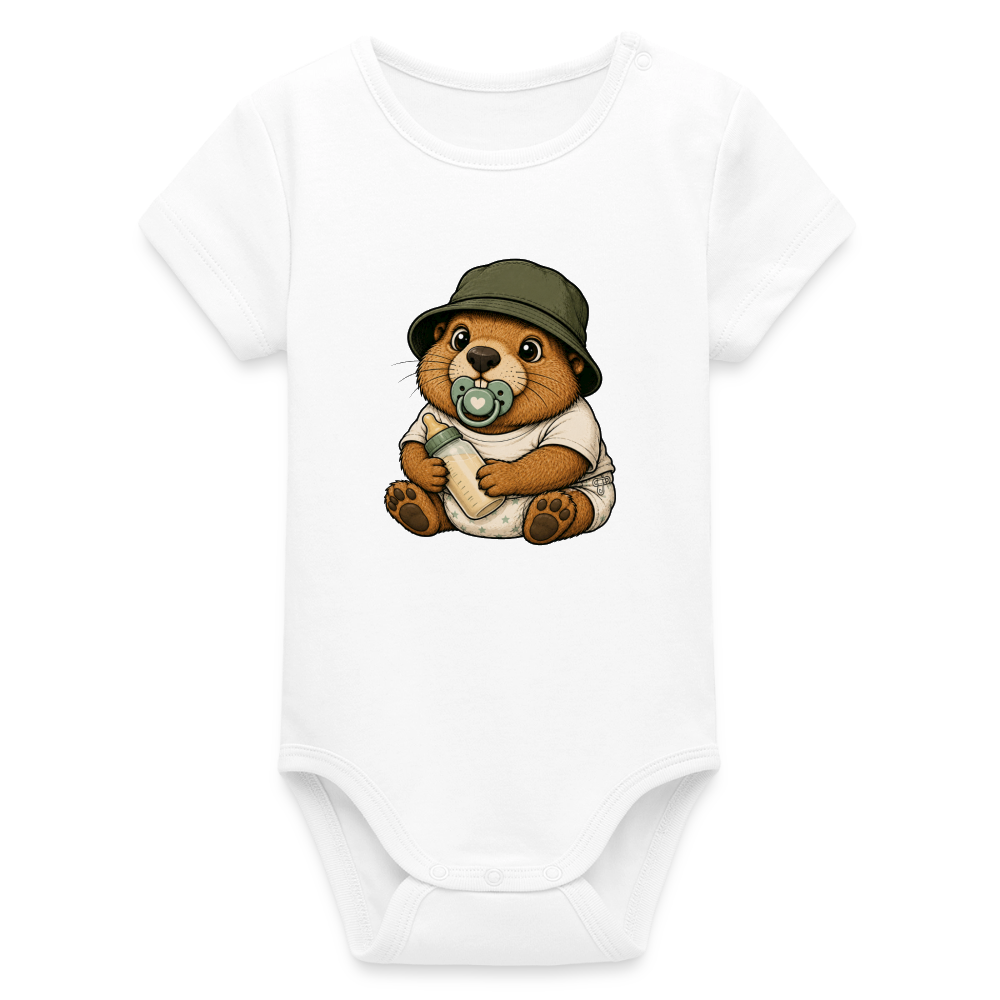 Mankei - Organic Kurzarm-Babybody - Weiß