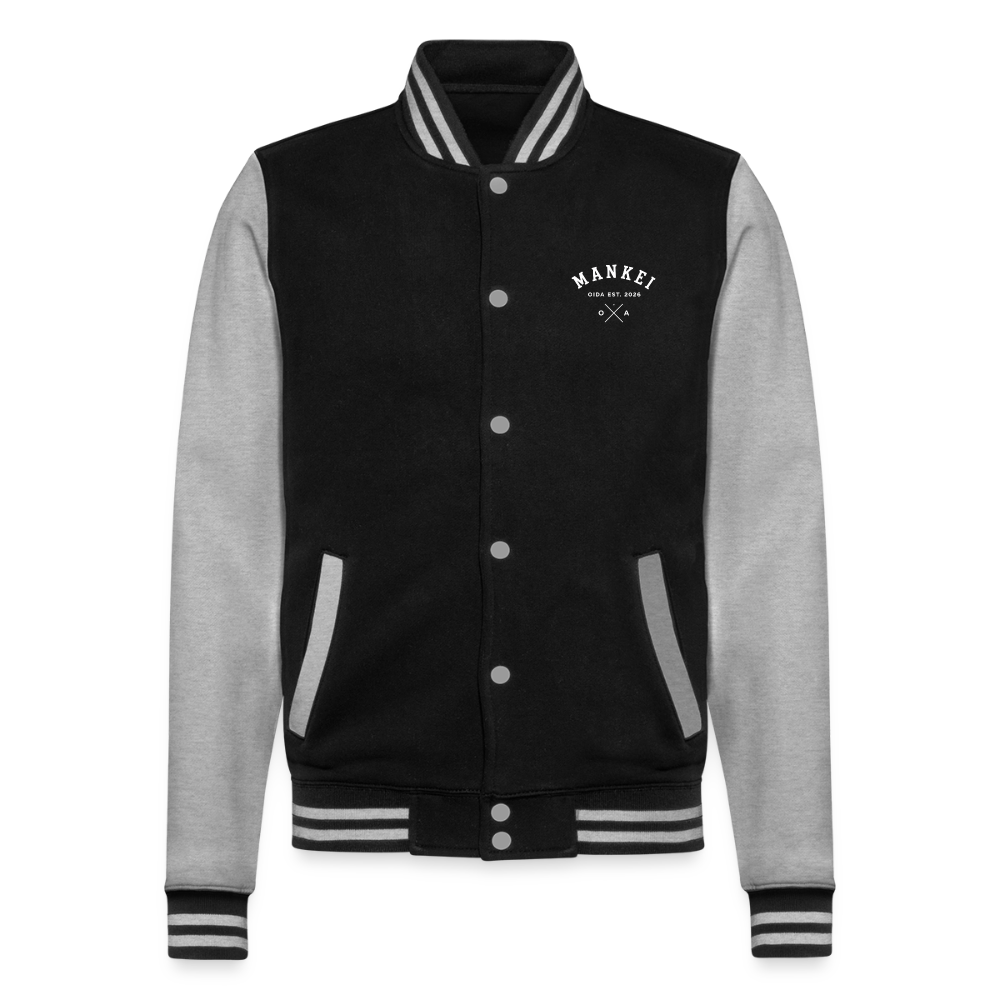 Mankei Classic - College-Sweatjacke - Schwarz/Grau meliert