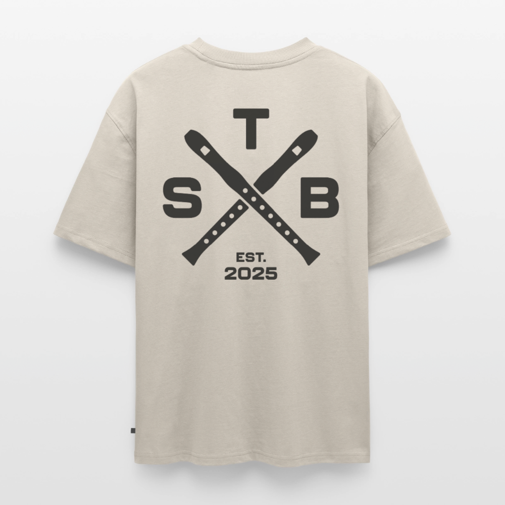 STB x Mankei Backprint - Unisex Oversized Bio T-Shirt - Beige