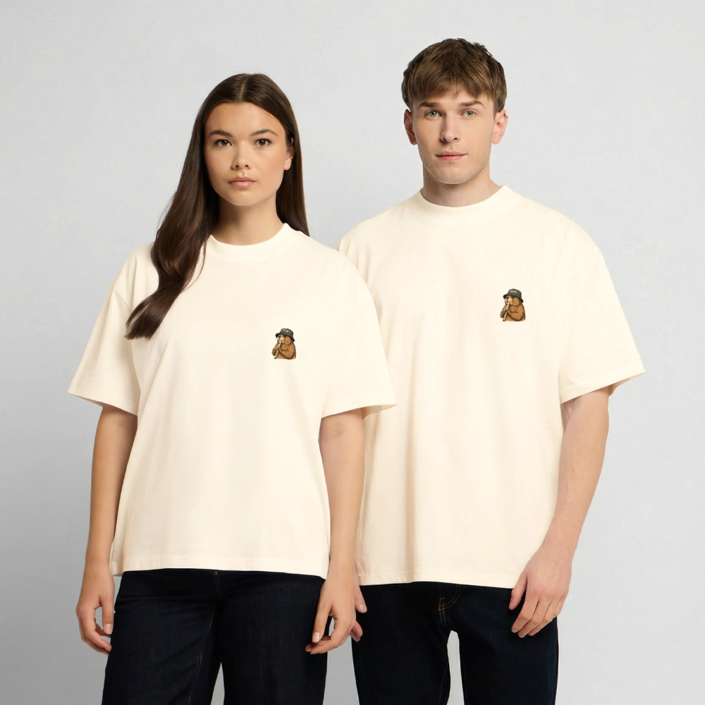 STB x Mankei Backprint - Oversized Unisex T-Shirt - Creme