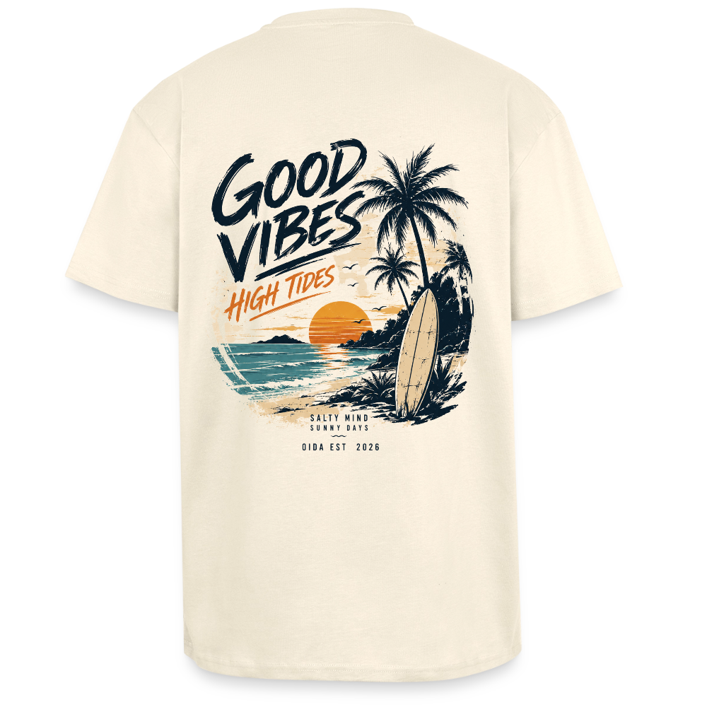 Gold Vibes - Oversized T-Shirt - Creme