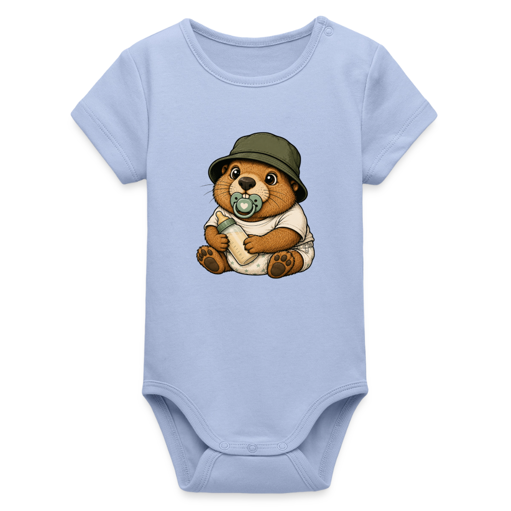 Mankei - Organic Kurzarm-Babybody - Sky