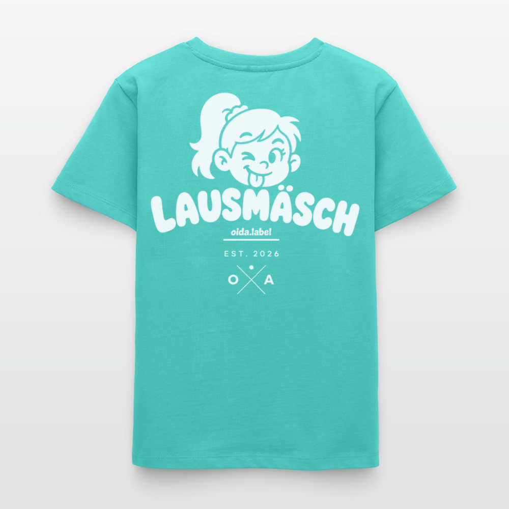 LAUSMÄSCH - TEEN's ORGANIC TEE - Poolblau