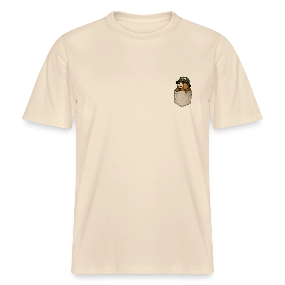 Brusttasche - RELAXED FIT  T-Shirt - Natur