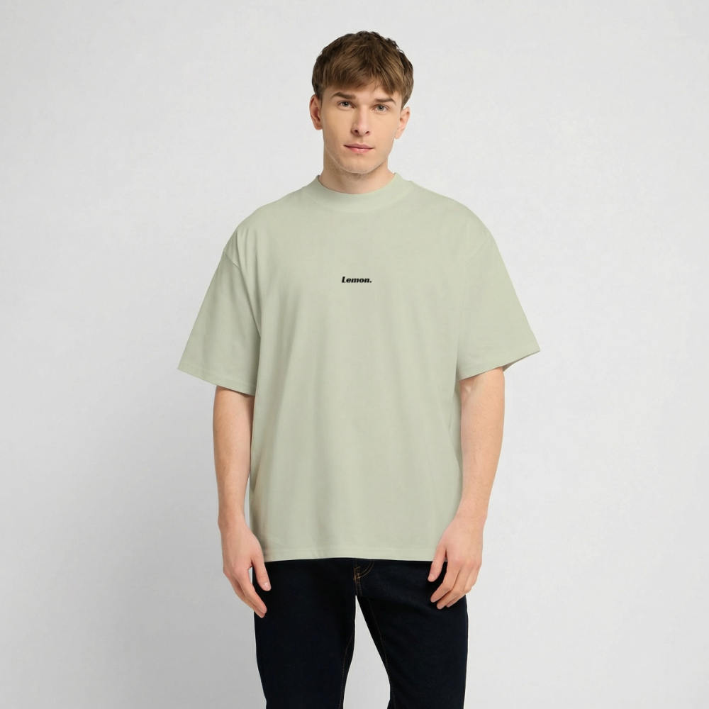 Lemon - Oversized  T-Shirt - Leichtes Salbeigrün 