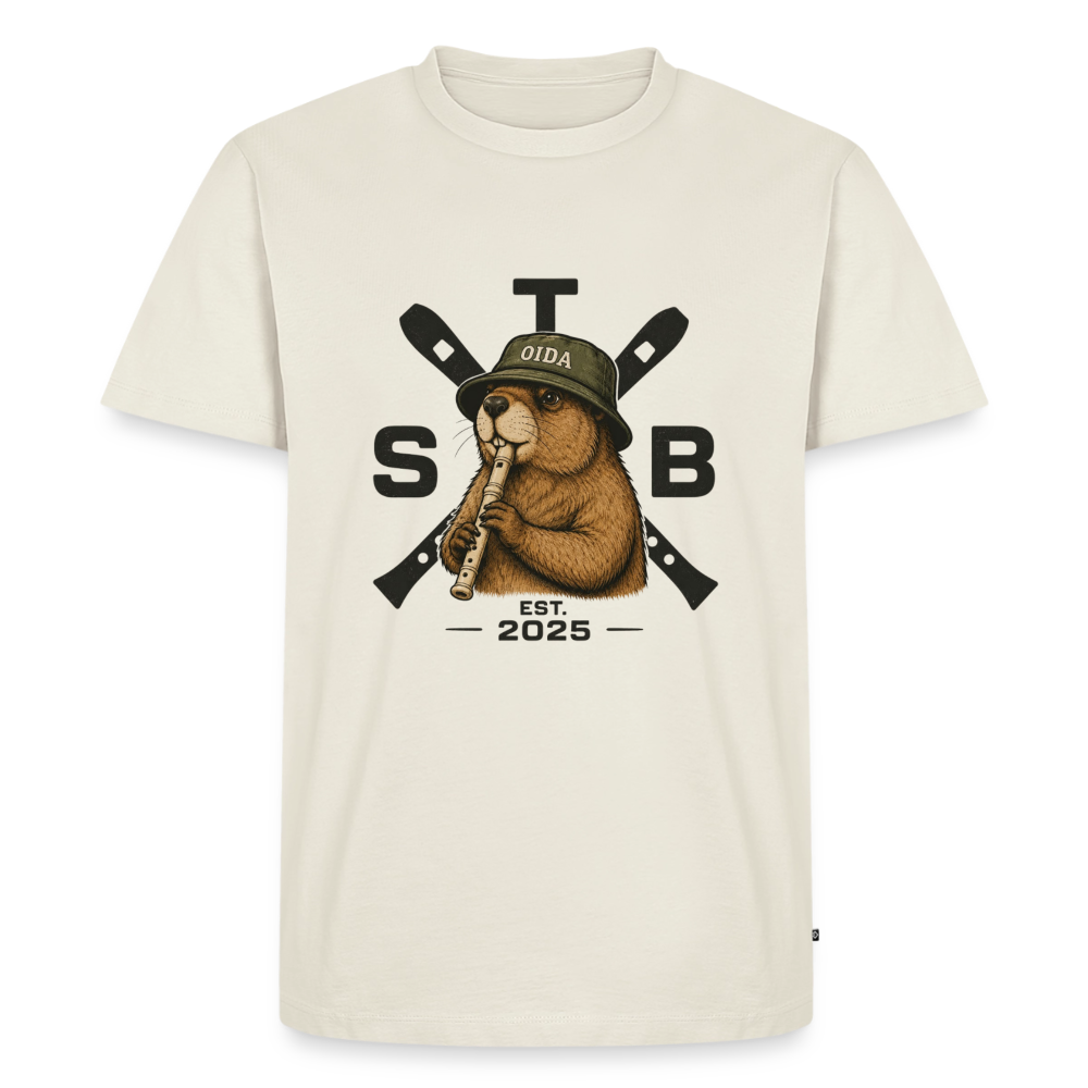 Simon the Bridge - Männer Premium T-Shirt - Naturweiß