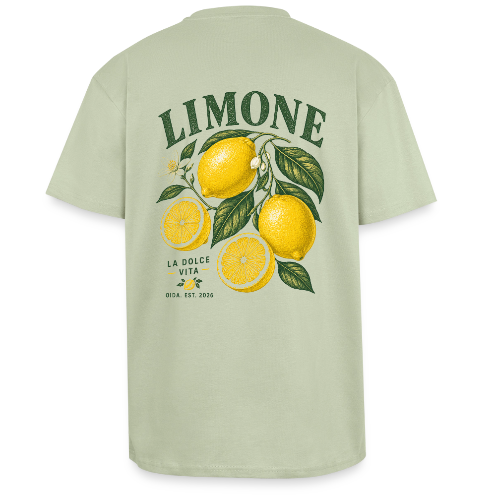 Lemon - Oversized  T-Shirt - Leichtes Salbeigrün 