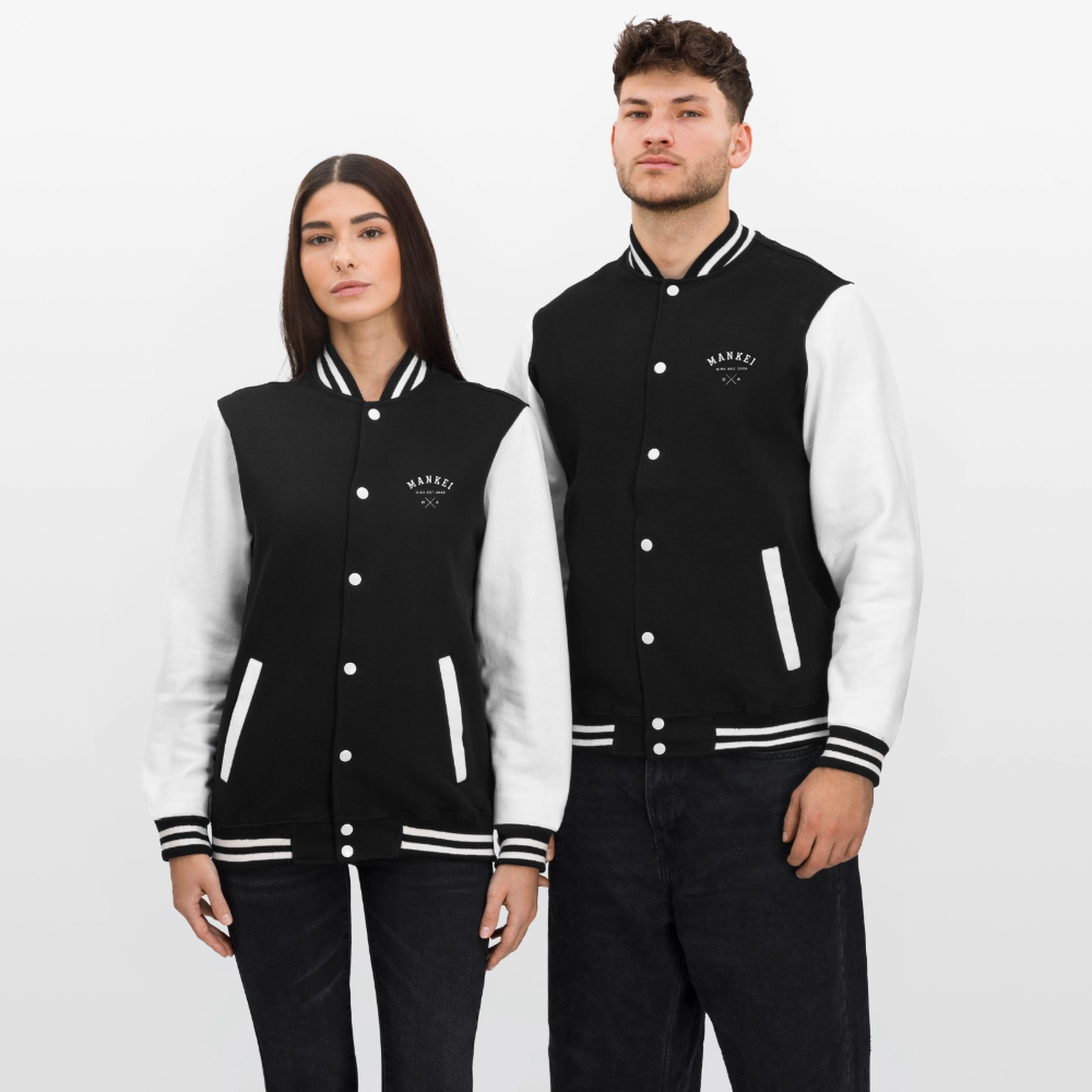 Mankei Classic - College-Sweatjacke - Schwarz/Weiß