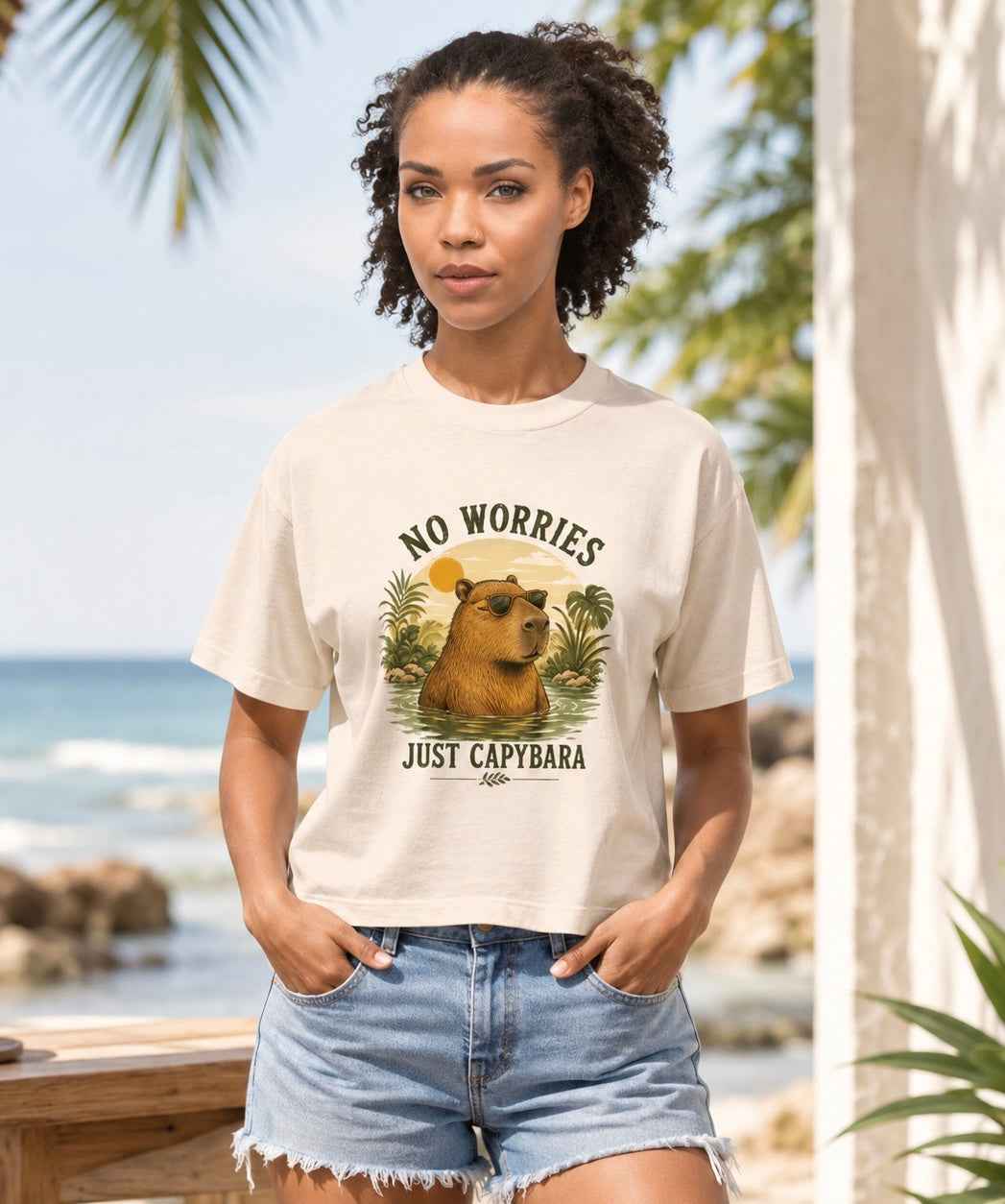 Capybara - Frauen Boxy T-Shirt